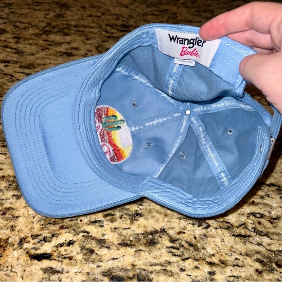 Wrangler Barbie Desert Scene Corduroy Hat, Blue Adjustable - Picture 3 of 6